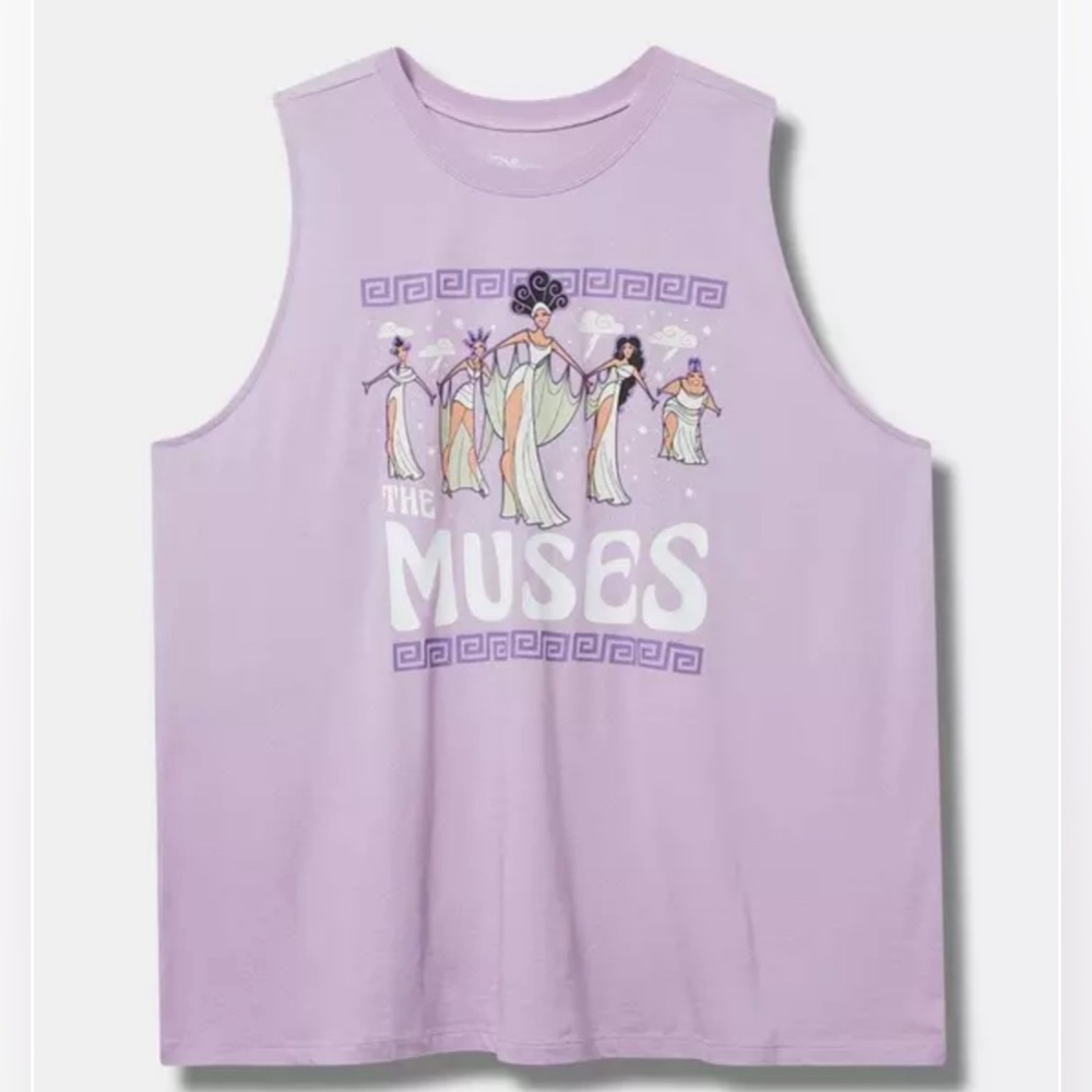 NEW Torrid Disney Hercules Muses Ringer Tank Size 1